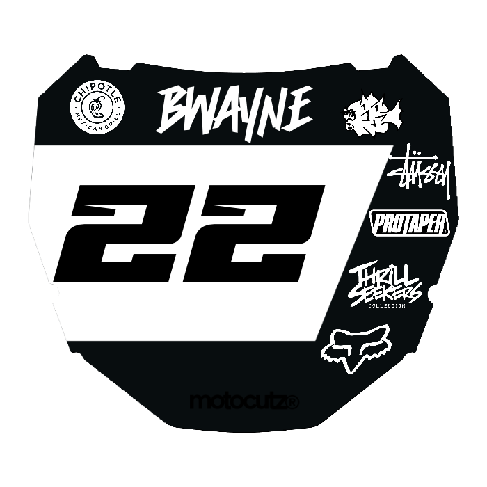 CUSTOM ODI NUMBER PLATE DECAL