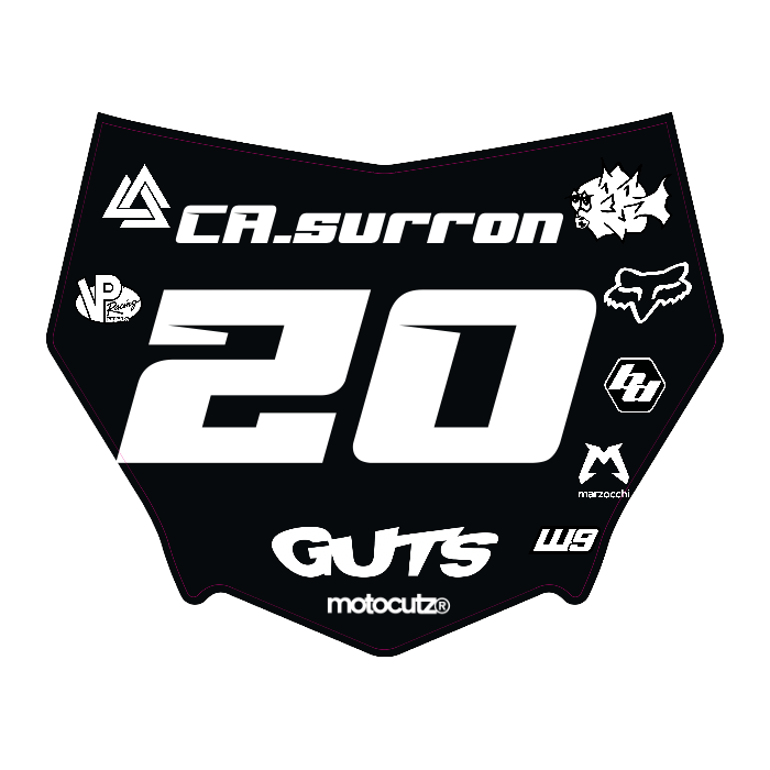 CUSTOM MOTOCUTZ FRONT PLATE DECAL