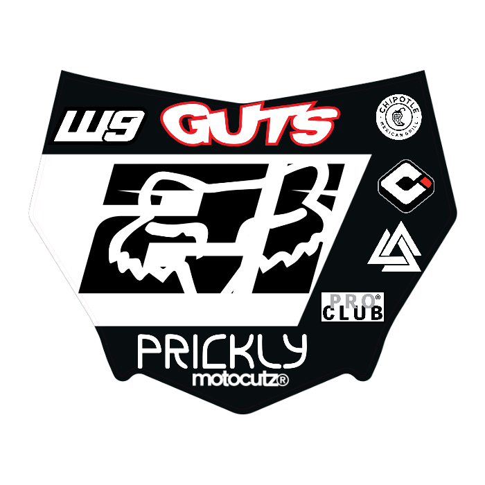 CUSTOM MOTOCUTZ FRONT PLATE DECAL