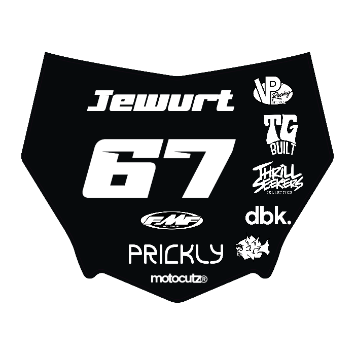 CUSTOM MOTOCUTZ FRONT PLATE DECAL