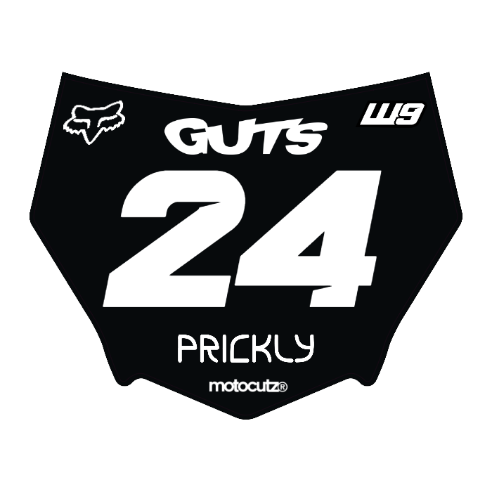 CUSTOM MOTOCUTZ FRONT PLATE DECAL