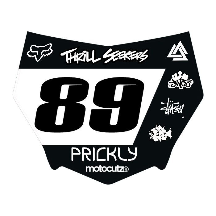CUSTOM MOTOCUTZ FRONT PLATE DECAL