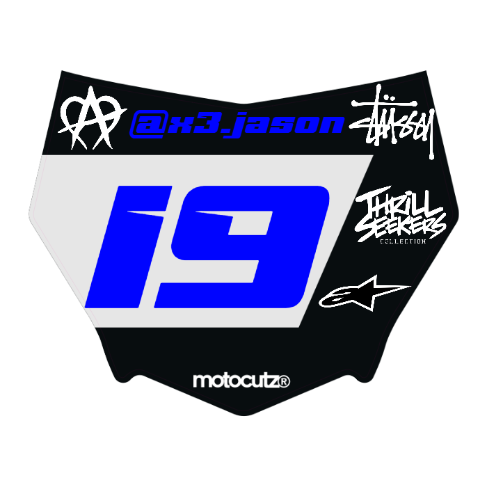 CUSTOM MOTOCUTZ FRONT PLATE DECAL