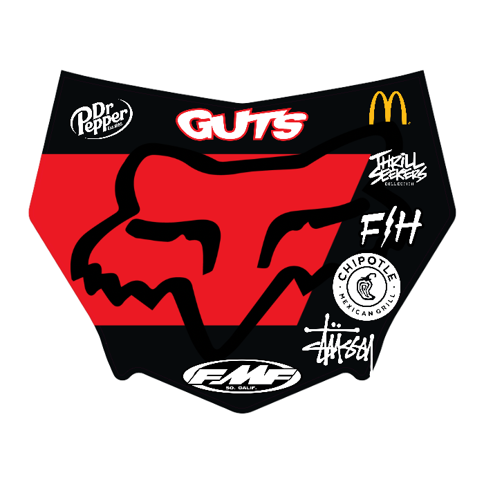 CUSTOM MOTOCUTZ FRONT PLATE DECAL