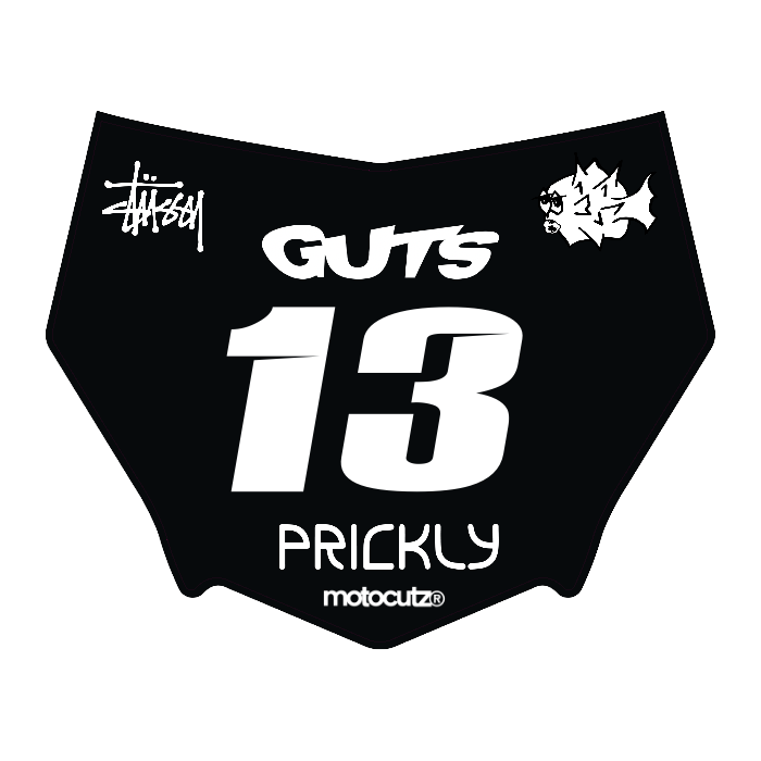 CUSTOM MOTOCUTZ FRONT PLATE DECAL