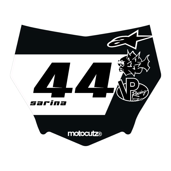 CUSTOM MOTOCUTZ FRONT PLATE DECAL