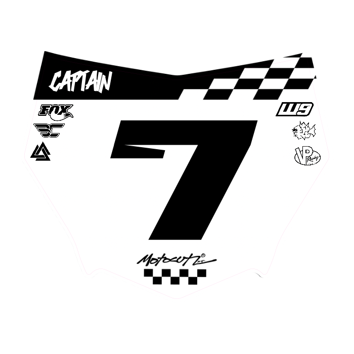 CUSTOM MOTOCUTZ FRONT PLATE DECAL
