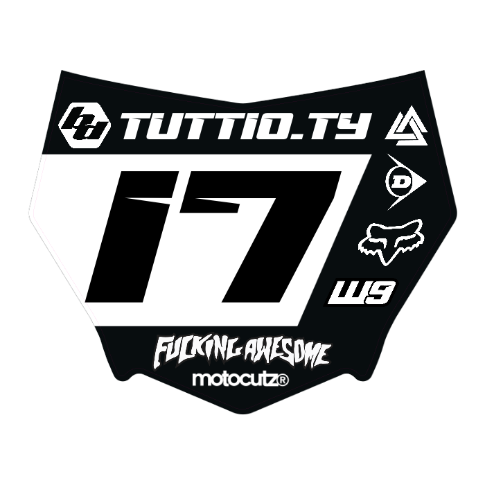CUSTOM MOTOCUTZ FRONT PLATE DECAL
