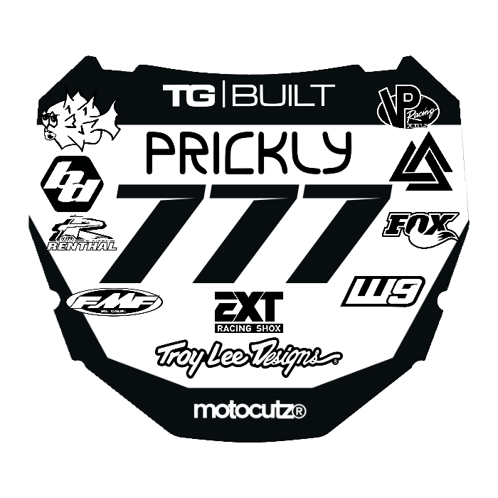 CUSTOM ODI NUMBER PLATE DECAL
