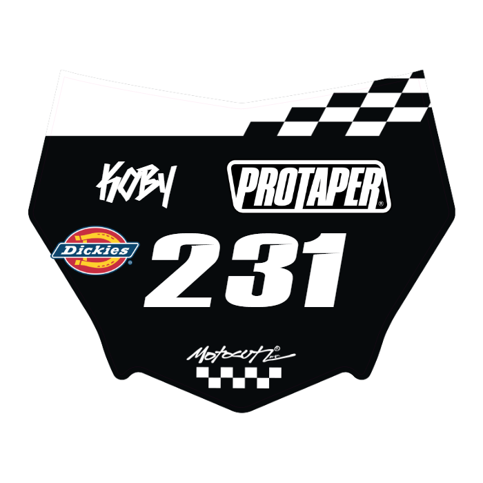 CUSTOM MOTOCUTZ FRONT PLATE DECAL