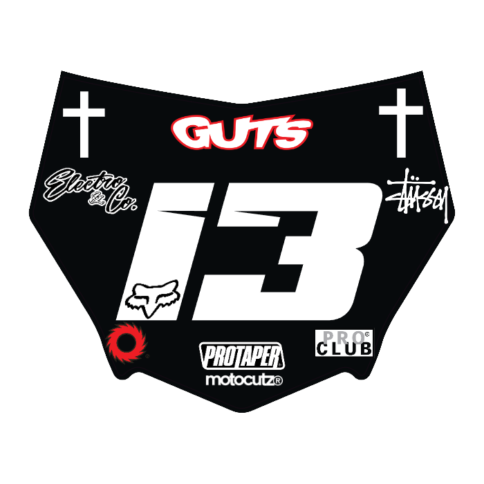 CUSTOM MOTOCUTZ FRONT PLATE DECAL