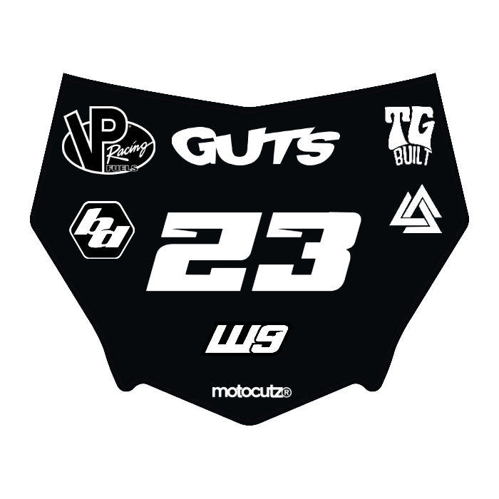 CUSTOM MOTOCUTZ FRONT PLATE DECAL