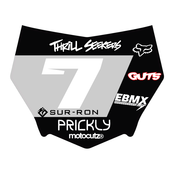 CUSTOM MOTOCUTZ FRONT PLATE DECAL