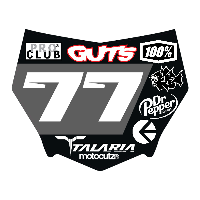 CUSTOM MOTOCUTZ FRONT PLATE DECAL