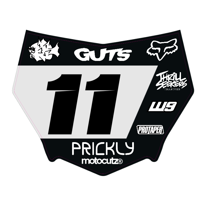 CUSTOM MOTOCUTZ FRONT PLATE DECAL