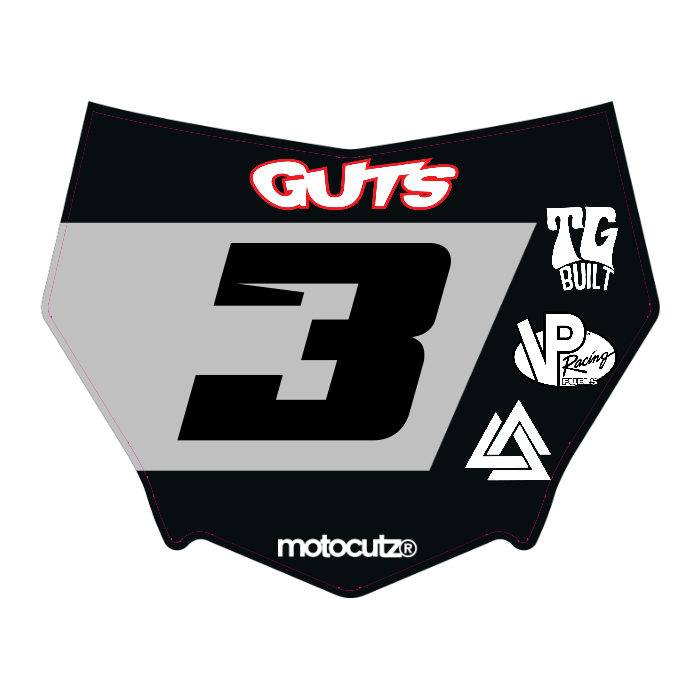 CUSTOM MOTOCUTZ FRONT PLATE DECAL