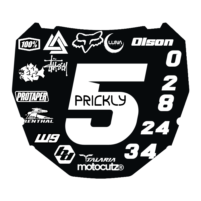 CUSTOM ODI NUMBER PLATE DECAL