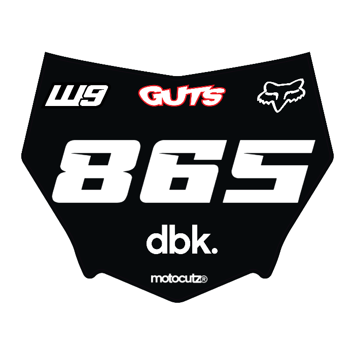 CUSTOM MOTOCUTZ FRONT PLATE DECAL