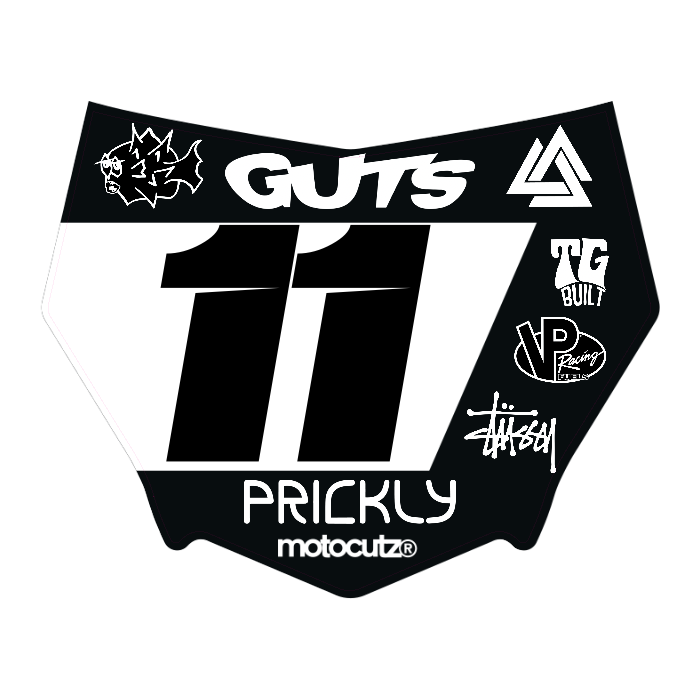 CUSTOM MOTOCUTZ FRONT PLATE DECAL