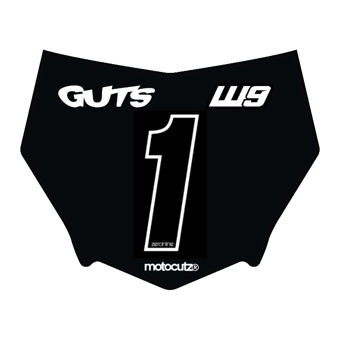 CUSTOM MOTOCUTZ FRONT PLATE DECAL