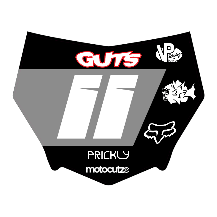 CUSTOM MOTOCUTZ FRONT PLATE DECAL