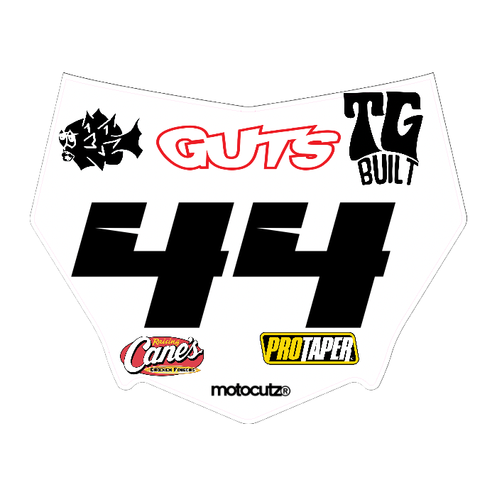 CUSTOM MOTOCUTZ FRONT PLATE DECAL