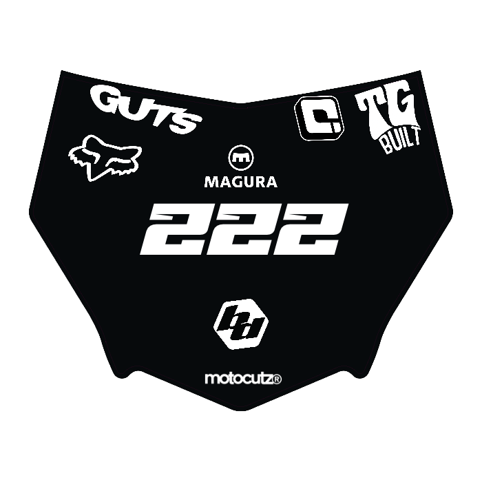 CUSTOM MOTOCUTZ FRONT PLATE DECAL