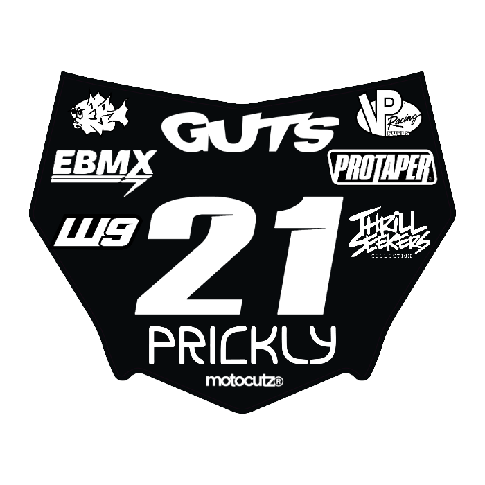 CUSTOM MOTOCUTZ FRONT PLATE DECAL