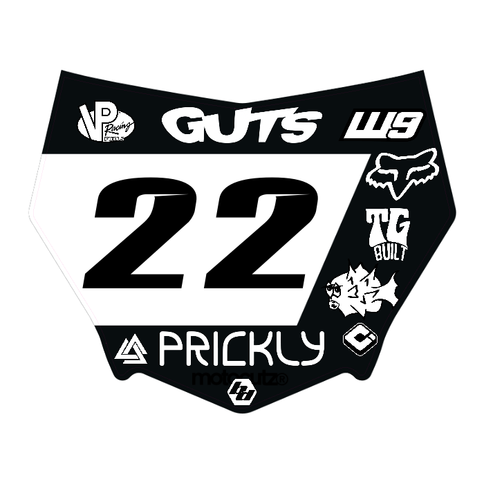 CUSTOM MOTOCUTZ FRONT PLATE DECAL