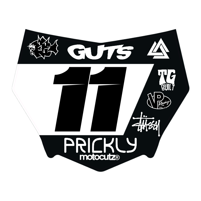 CUSTOM MOTOCUTZ FRONT PLATE DECAL