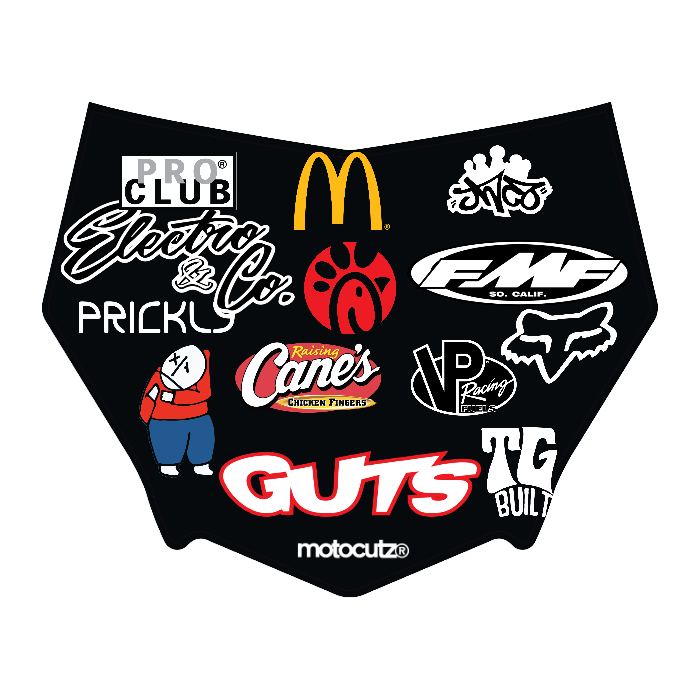 CUSTOM MOTOCUTZ FRONT PLATE DECAL
