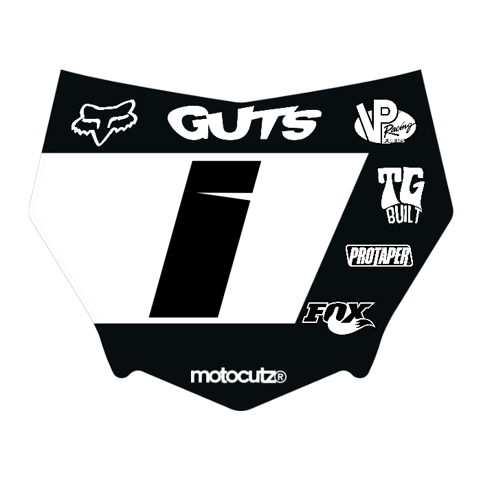 CUSTOM MOTOCUTZ FRONT PLATE DECAL
