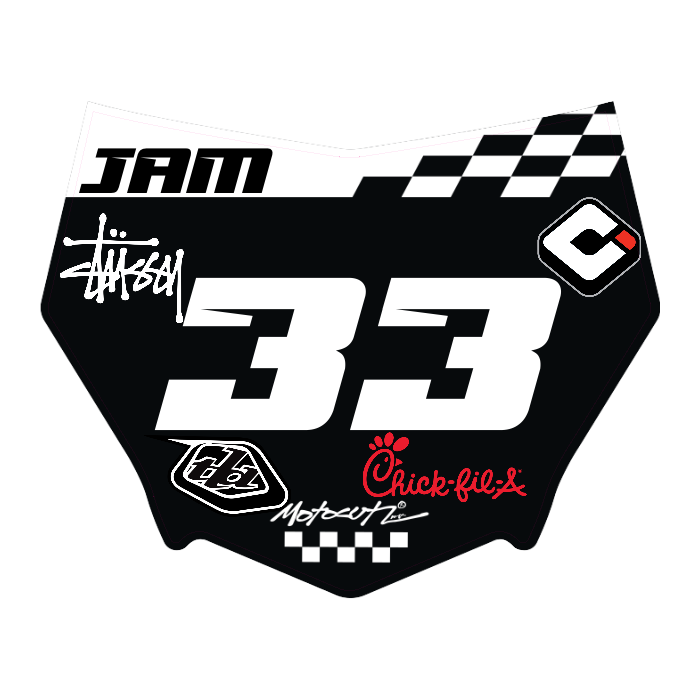CUSTOM MOTOCUTZ FRONT PLATE DECAL
