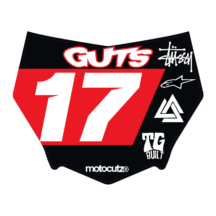 CUSTOM MOTOCUTZ FRONT PLATE DECAL