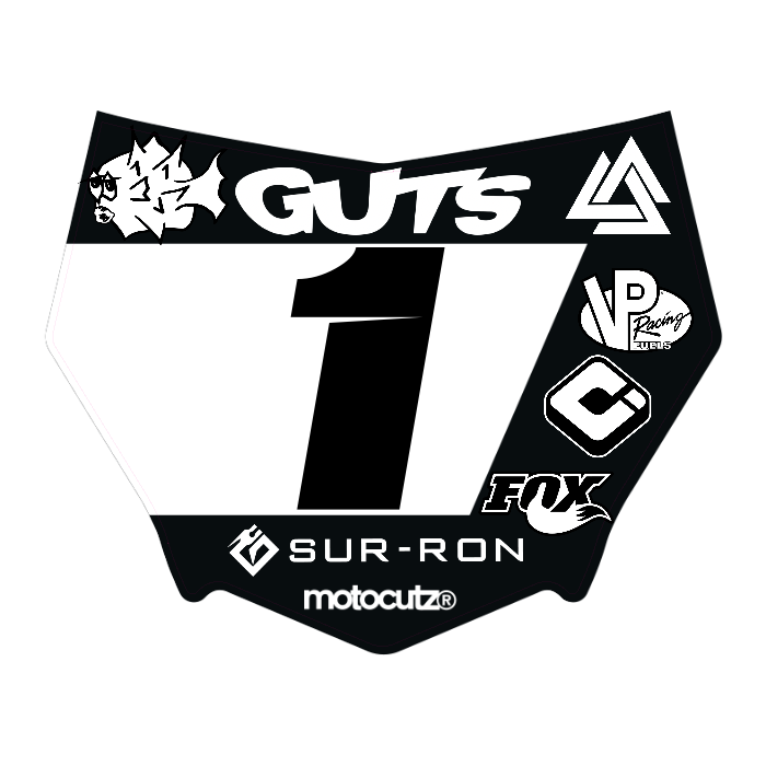 CUSTOM MOTOCUTZ FRONT PLATE DECAL