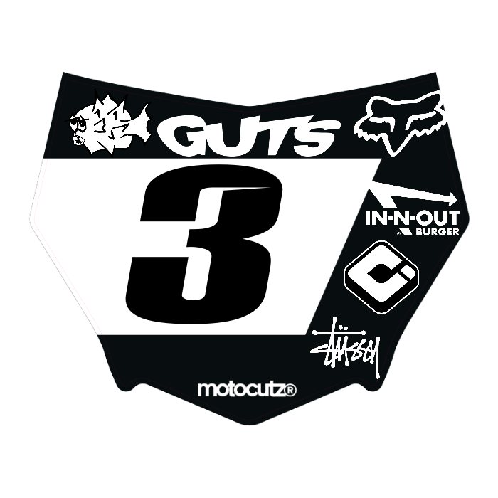 CUSTOM MOTOCUTZ FRONT PLATE DECAL
