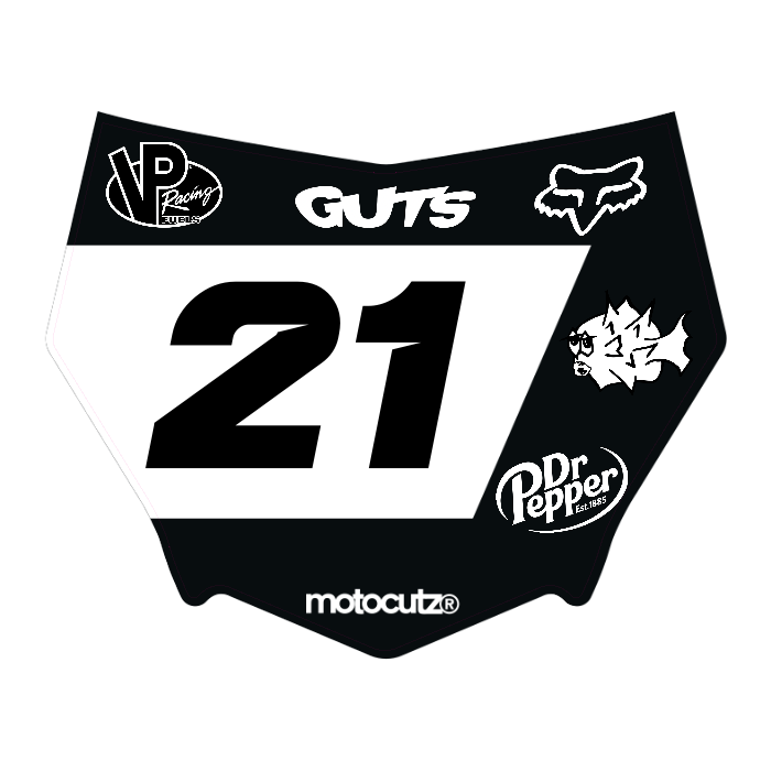 CUSTOM MOTOCUTZ FRONT PLATE DECAL