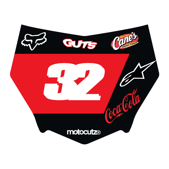 CUSTOM MOTOCUTZ FRONT PLATE DECAL