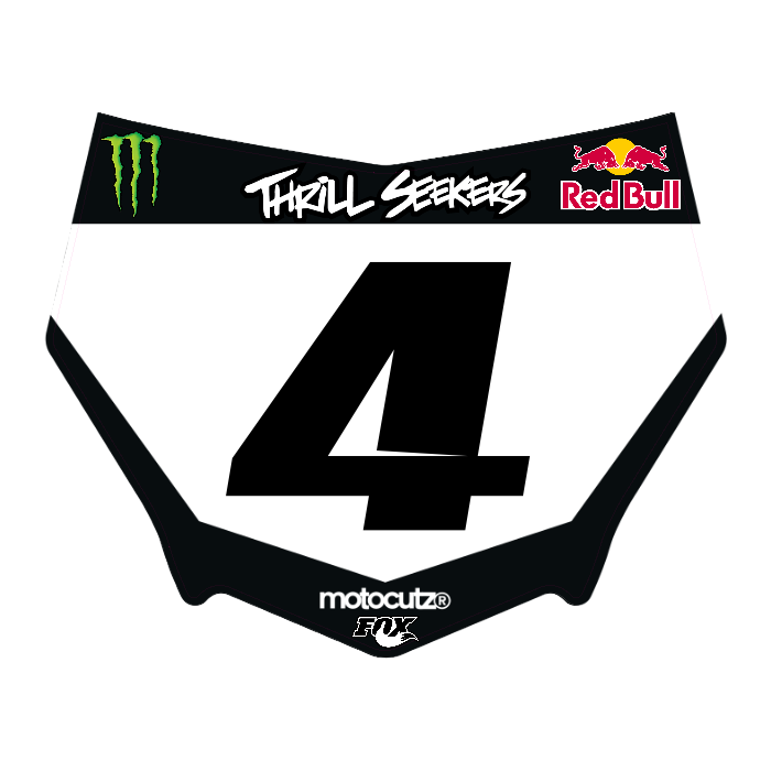 CUSTOM MOTOCUTZ FRONT PLATE DECAL