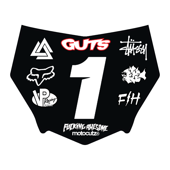 CUSTOM MOTOCUTZ FRONT PLATE DECAL