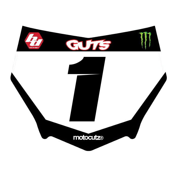 CUSTOM MOTOCUTZ FRONT PLATE DECAL