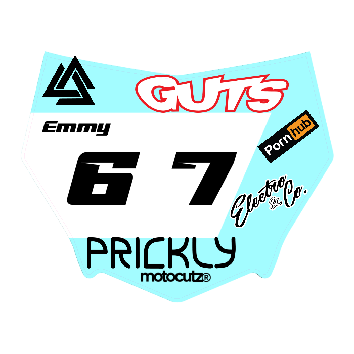 CUSTOM MOTOCUTZ FRONT PLATE DECAL