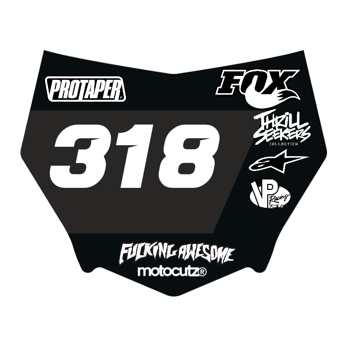 CUSTOM MOTOCUTZ FRONT PLATE DECAL