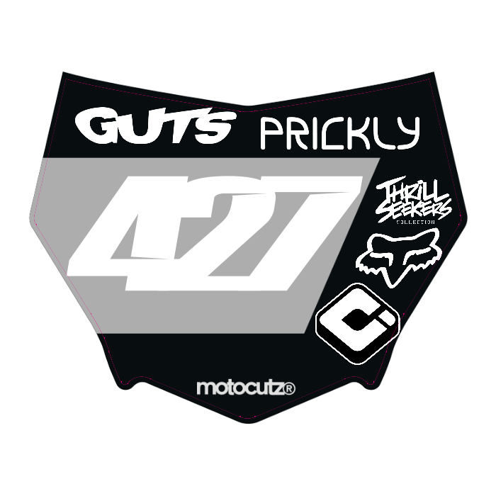 CUSTOM MOTOCUTZ FRONT PLATE DECAL