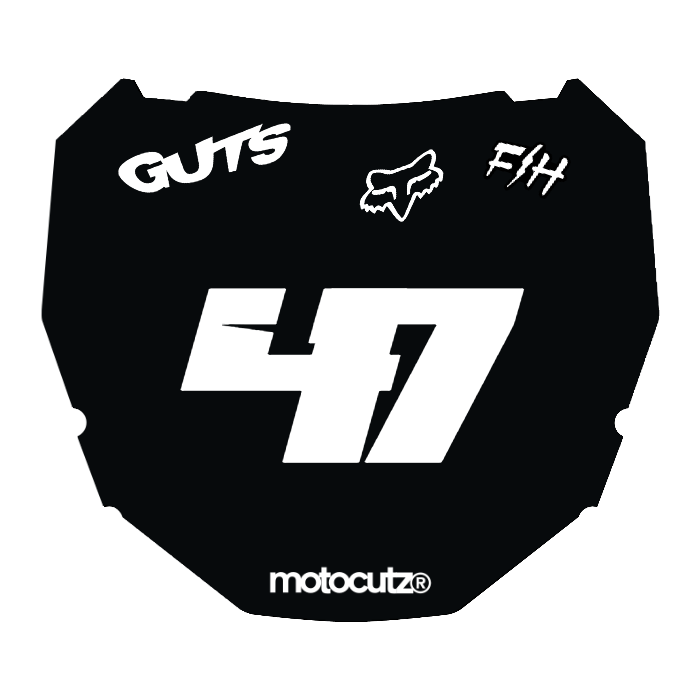 CUSTOM ODI NUMBER PLATE DECAL