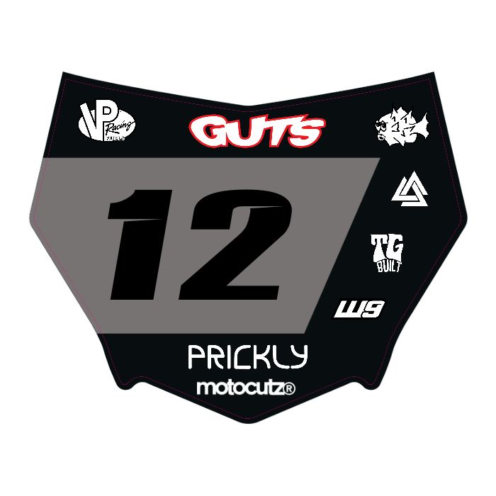 CUSTOM MOTOCUTZ FRONT PLATE DECAL