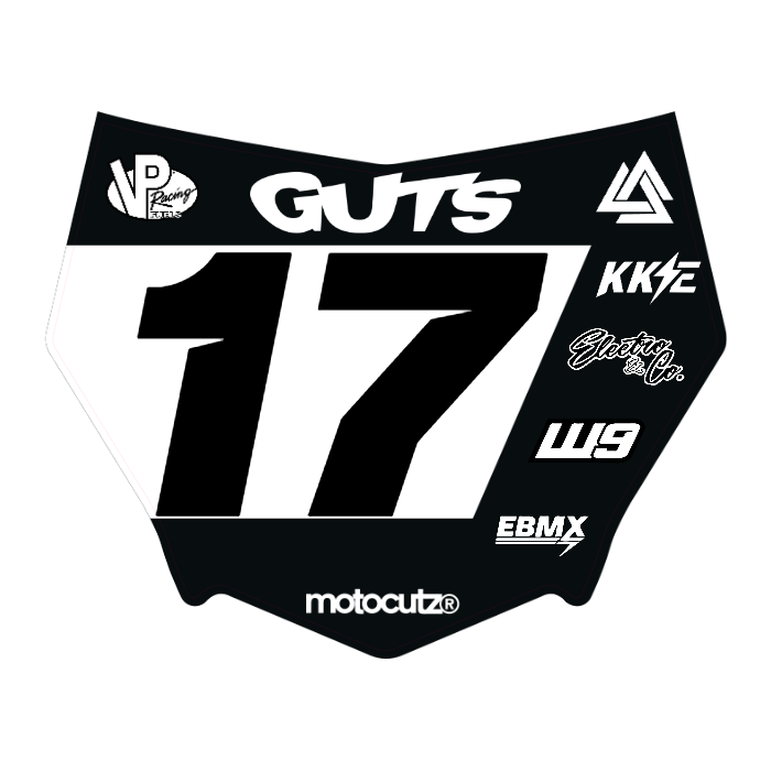 CUSTOM MOTOCUTZ FRONT PLATE DECAL