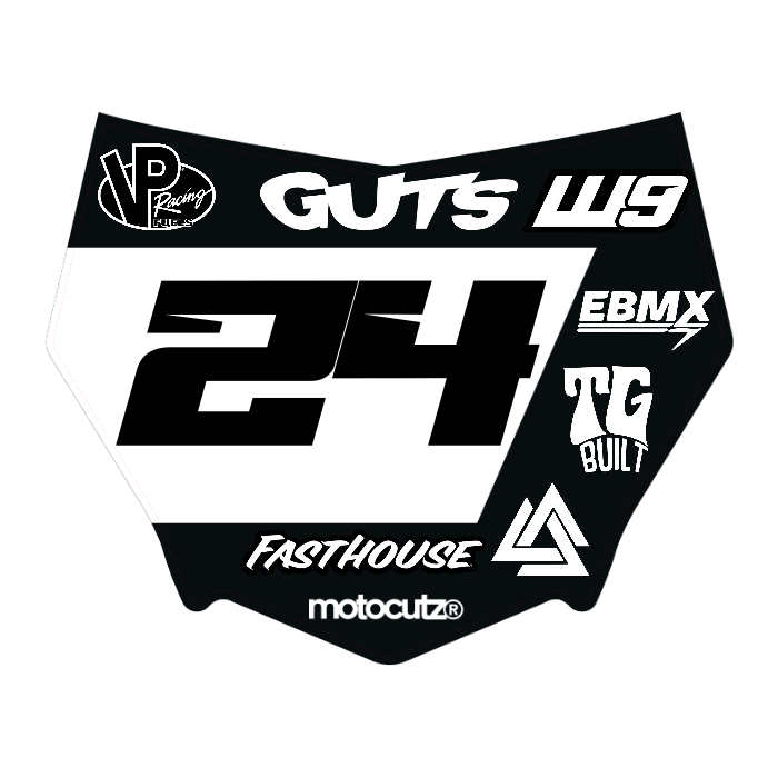 CUSTOM MOTOCUTZ FRONT PLATE DECAL