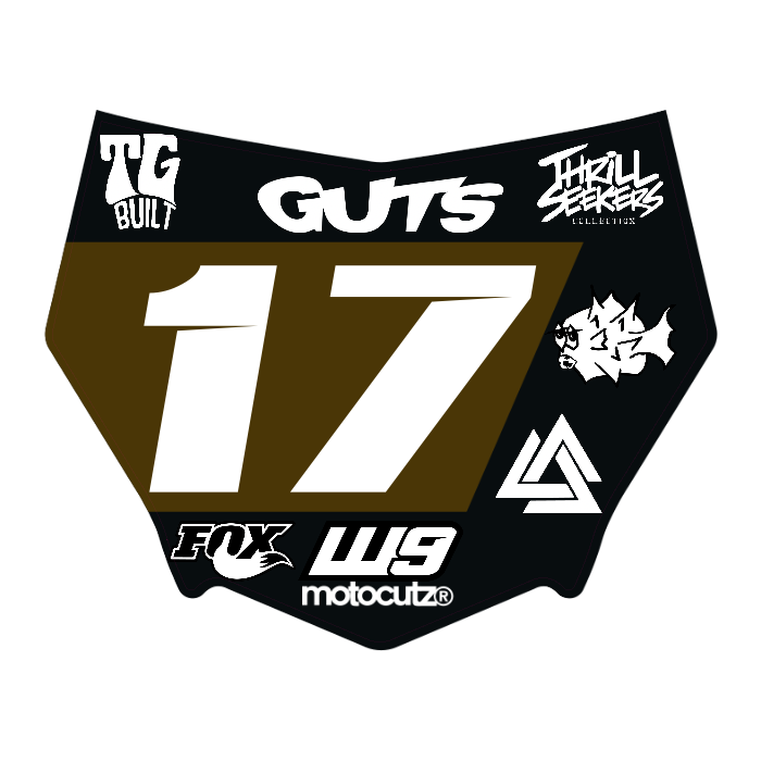CUSTOM MOTOCUTZ FRONT PLATE DECAL