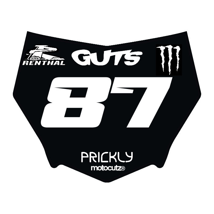 CUSTOM MOTOCUTZ FRONT PLATE DECAL